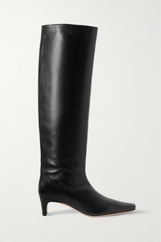 STAUD Wally leather knee boots | NET-A-PORTER Staud Boots, School 2021, French Women Style, Leather Knee Boots, Chunky Loafers, Boots Knee, Boots Fall, Office Lady, Work Outfits