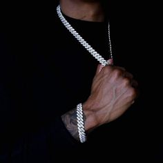 Gold Presidents Chain Bracelet Bundle 18" / 7" Diamond Prong Cuban Chain + Cuban Bracelet Bundle in White Gold (12mm) Cuban Link Chain Men, Cuban Bracelet, Button Ups, Expensive Jewelry Luxury, Winter Gear, White Gold Bracelet, Jewelry Luxury, Expensive Jewelry, Cuban Link Chain