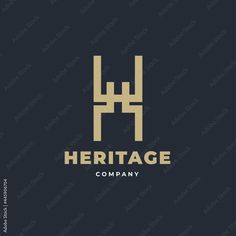 the logo for heritage company, which has been designed to look like it is made out of