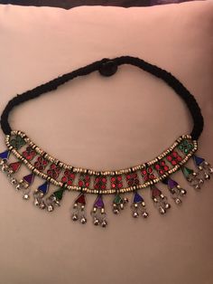 Antique afghan sheesha choker! Style your mayon/ mehndi look with this colorful afghani choker! New addition 😍 Color available : 1 : Maroon multi pre-order 2 : Maroon multi pre-order 3 : Black multi pre-order 4 : Green multi In stock IN STOCK AND READY TO SHIP. Mehndi Look, Afghani Jewelry, Pakistani Earrings, Indian Choker, Pakistani Jewelry, Kundan Earrings, Jewelry Antique, Cute Box, Indian Earrings