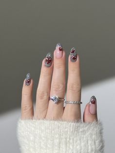 Shop our Influencers' top picks on Amazon Nails Timeless, Nail Art Silver, Glittery Nail, Spring Nail Ideas, Disney Inspired Nails, Korean Nail Art, Cute Simple Nails, Cute Spring Nails, Cute Nail Art Designs