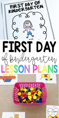 the first day of kindergarten lesson plans for children to learn how to make their own numbers