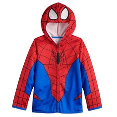 Let him play the role of Spider-Man with this boys' zip costume hoodie by Jumping Beans. Let him play the role of Spider-Man with this boys' zip costume hoodie by Jumping Beans. Zip front Long sleeves Attached food with Spider-Man face designFABRIC & CARE Polyester Machine wash Imported Size: 12. Color: Med Blue. Gender: male. Age Group: kids. Material: Fleece. Spider Man Face, Spider Man Costume, Spiderman 4, Spiderman Costume, Man Face, Hoodie Set, Jumping Beans, Face Design, Mens Costumes