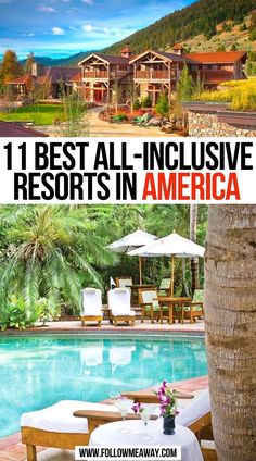 Best All-Inclusive Resorts In America Honeymoon Destinations All Inclusive, Resorts In The Us, Lux Travel, Us Honeymoon Destinations, Vacations In The Us, Best All Inclusive Resorts, Road Trip Places, Vacation Locations, Visit Usa