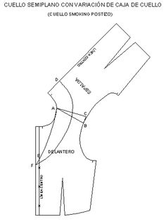 the front and back view of a sewing pattern