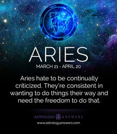 the zodiac sign for aries is shown in front of an image of stars and galaxy