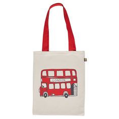 The Telephone Box & London Bus Canvas Bag / Tote iss part of the 'Simply London' Collection. Focusing on the nostalgic, whimsical view of London icons. This beautifully hand illustrated bag will remind you of everything you love about London. It's long handles are designed to make it ideal for carrying over your shoulder or in your hand and it is strong enough to fill with even the heaviest of items. Perfect for a serious shopping spree or a trip to the green grocers. Handmade in Britain, pr Cream Rectangular Canvas Bag For School, Cream Rectangular Canvas School Bag, Rectangular Cream Canvas School Bag, Cream Rectangular Box Bag For Gifts, Rectangular Cream Box Bag For Gift, Rectangular Cream Box Bag For Gifts, Cream Rectangular Canvas Bag, Eco-friendly Rectangular School Bags, Cream Rectangular Bag As A Gift