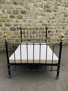 Victorian Brass & Iron Double Bed Mattress Base, Victorian Bed, Double Bed Size, Bed Size