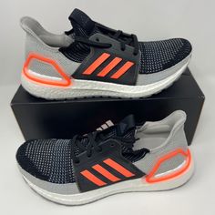 Brand New Adidas Ultraboost 2019 Black/Orange. Comes With Original Box. Will Listen To Reasonable Offers. Orange Athleisure Running Shoes With Boost Midsole, Orange Running Shoes With Boost Midsole For Light Sports, Breathable Orange Adidas Sneakers, Adidas Breathable Orange Running Shoes, Orange Adidas Running Shoes For Streetwear, Adidas Orange, Adidas Ultraboost, Adidas Ultra Boost, Ultra Boost