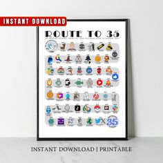 an instant printable route to 30 is displayed in front of a white wall