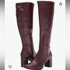 Very Good Condition, Worn Once Any Flaws Or Imperfections Pictured, See All Photos Burgundy Ankle-high Medium Width Boots, Aerosoles Shoes, All Photos, Womens High Heels, Shoes Heels Boots, Riding Boots, Color Purple, High Heel, Shoes Women Heels