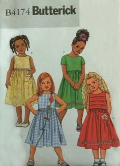 Butterick Dress Patterns, Dresses Pattern, Childrens Sewing Patterns, Girls Dress Sewing Patterns, Girl Dress Pattern, Sewing Patterns Girls, Butterick Pattern, Butterick Sewing Pattern, A B C D