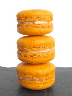 three donuts stacked on top of each other