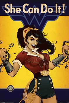 the cover to wonder woman, she can do it