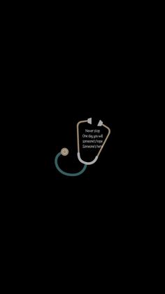 a black background with a stethoscope and an arrow on the left side