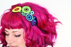 Rainbow Circles Headband £16.00 Halloween Hair Accessories, Hot Pink Hair, Rainbow Headband, Hair Care Recipes, Halloween Accessories Hair, Halloween Hair, Lovely Clothes, Beautiful Rainbow, Over The Rainbow