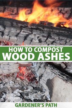 how to compost wood ashs in garden's path, with text overlay