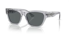 Frame: Grey Transparent; Lens: Dark Grey; Frame material: Acetate Roxable Oakley Goggles, Versace Top, Costa Sunglasses, Transparent Sunglasses, Prada Top, Versace Designer, Prada Spring, Classical Elements, Custom Sunglasses