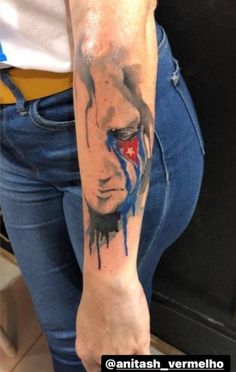 Cuba Tattoo Ideas, Cuba Tattoo, Cuban Art, American Tattoos, Cuba Travel, Cuba, Tattoos For Women, Watercolor Tattoo, Portrait Tattoo