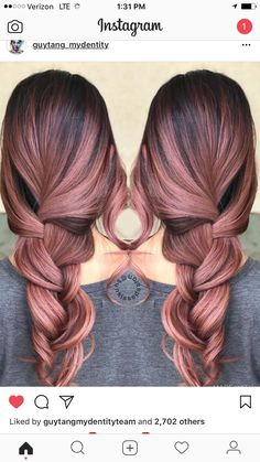 Love this colour Rose Color Hair, Rose Hair Color, Violet Rose, Rose Gold Hair, Penteado Cabelo Curto, Hair Color And Cut, Rose Hair, New Hair Colors, Hair Inspo Color