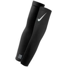 the nike leg sleeves are black and white