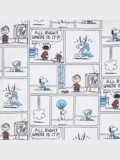 a comic strip with peanuts saying all right, where is it? and an image of snoop