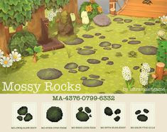 an image of mossy rocks for the game