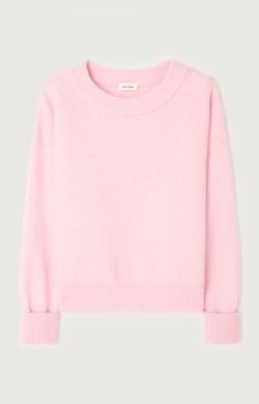 Pull femme Vitow - DRAGEE CHINE 48 Manches longues Rose - H24 Gents T Shirts, Pull Rose, Jumper Short, Vintage Pullovers, Costume Intero, Cropped Tops, Pull Sweat, Crew Neck Jumper, Jumper Shirt