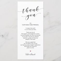 a thank card with the words, thank you