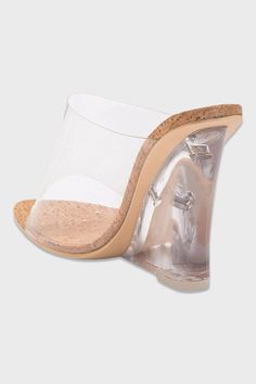 Girl, get ready to obsess over these bomb clear wedge sandals! They've got a see-through upper, a cork insole, and a transparent wedge heel - talk about versatile. Wear 'em with jeans, skirts, or dresses - you can't go wrong. Color: Transparent / Cork Fits true to size for most Heel measures approximately 4.5" Man made materials Vegan friendly Cork Clutch, Clear Wedges, Shoes Outfit Fashion, Skirts And Dresses, Next Clothes, Dressed To Kill, Loungewear Set, And Dresses, Women Clothing Boutique