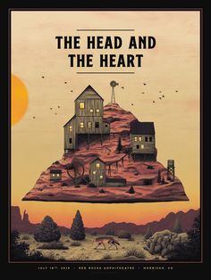 the head and the heart movie poster with an image of a house on top of a hill