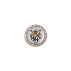 PAVE DIAMOND TIGER MOTHER OF PEARL SIGNET RING – Jacquie Aiche Luxury Signet Ring With Intricate Design, Jacquie Aiche, Triangle Necklace, Diamond Chain, Mother Pearl, Bezel Diamond, Signet Ring, Pave Diamonds, Mother Of Pearl