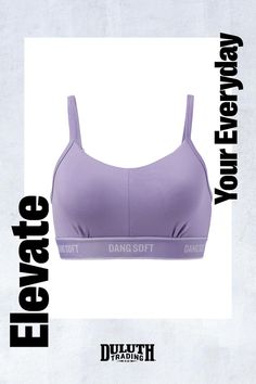 A cute bralette with a customizable fit that gives your girls a supportive break from underwire and over-restriction. Duluth Trading Company, Duluth Trading, Bra Women, Bralette, Bra