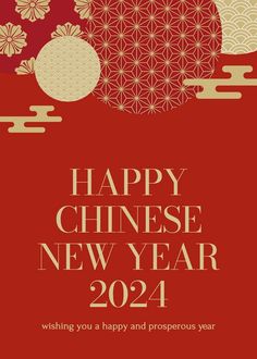 a red and gold chinese new year card