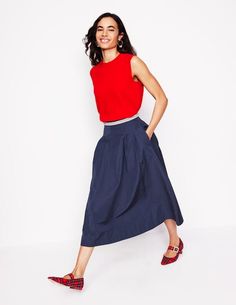 Midi Length Voluminous Skirt With Gathered Waist, Chic Midi Skirt With Gathered Waist, Workwear Midi Skirt With Gathered Waist, Midi Skirt With Gathered Waist For Work, Elegant Full Skirt With Gathered Waist, Taffeta Fabric, Outfit Autumn, Boden Uk, Autumn Winter 2024