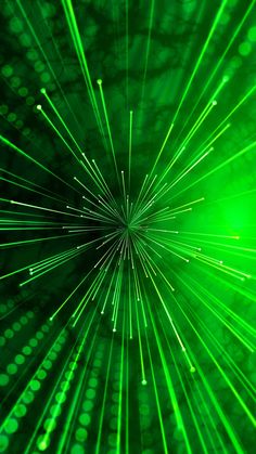 an abstract green background with lines and dots