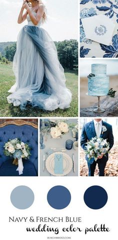 blue and white wedding color palettes