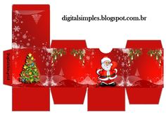 an image of christmas gift boxes with santa clause