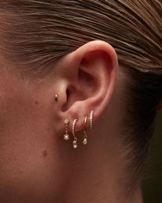 Earring Layering, Multiple Earrings, Pave Jewelry, Hoops Gold, Minimal Earrings, Electroformed Jewelry, Opal Studs, Single Earring, Sterling Silver Studs