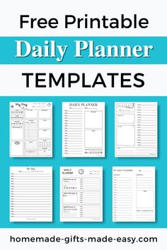 the free printable daily planner templates are perfect to use for any type of organization