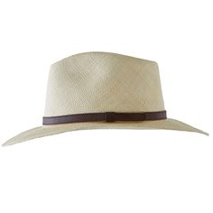 This natural color hand-woven Classic Western straw Panama hat has a medium weave giving it a casual, but nice look. Brim: approx 3 3 1/2 inches Sweatband: Cotton Twill, 3cm Crown: approx 3 1/2 to 4 inches Hat Band: Leather.