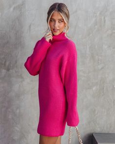 Sweater Dress Long, Mock Neck Sweater Dress, Slim Fit Sweater, Long Sweater Dress, Uptown Girl, Mock Neck Dress, Quilted Puffer Jacket, Dress Long Sleeves, Womens Sweaters