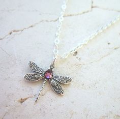 Children's Birthstone Dragonfly Necklace. by JensBeadBox on Etsy, $20.00 Dragonfly Wall Art, Dragon Flies, Dragonfly Jewelry, Necklace Birthstone, Sugar Land, Dragonfly Charm, Dragonfly Necklace, Gift Flower, Jewelry Birthday