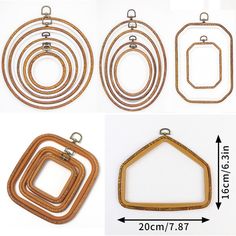 three different types of pendants are shown with measurements for each one, and the other is