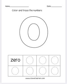 the letter o worksheet with numbers and letters to be used in this activity