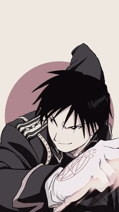 an anime character with black hair and tattoos on his arm, leaning against a wall