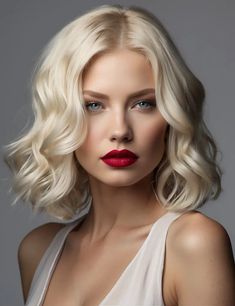 35 Stunning Hair Color Ideas For Valentine's Day Platinum Blonde Hair Makeup Looks, Blonde Hair Styles Medium Length, Bob Hairstyles For Wedding, Blond Bob Hairstyles, Blonde Short Hairstyles, Blonde Bob Hair, 2024 Haircut, Blond Haircut, Narcissa Malfoy