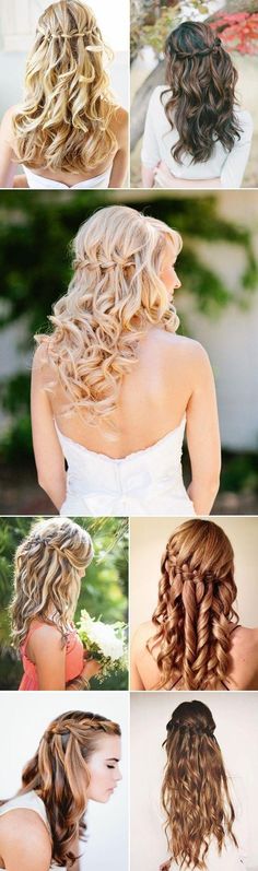 Do you want to learn some splendid and graceful long hairstyles for bridesmaid ? There are a lot of kinds of Bridesmaid hairstyles for long hair. You can always try up curls, down curls, and braid hairstyles. Updo Hairstyles for Bridesmaid Which are quite elegant and popular. The chignon is a favorite style among fashionable[Read the Rest] Bottom Curls, Big Waterfall, Braids Wedding, Long Bridal Hair, Waterfall Braids, Types Of Hair, Trendy Wedding Hairstyles, Popular Haircuts