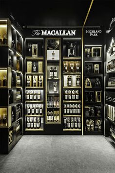 the macallan store is filled with many bottles