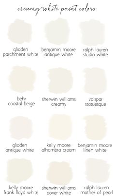 the different shades of white paint